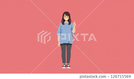 Actively speak up! Businesswoman raising her hand 126715569