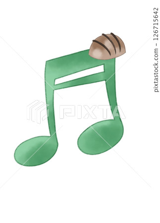 Musical notes with chocolate Musical notes with chocolate 126715642