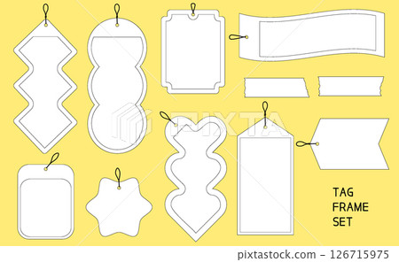 Tag label frame set Tag label frame set 126715975