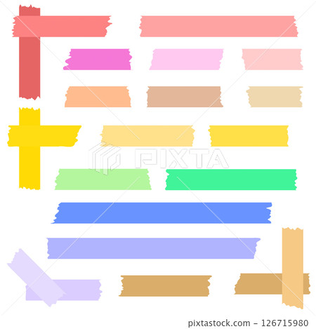 Sticky tape vector set of Stationery collage element 126715980