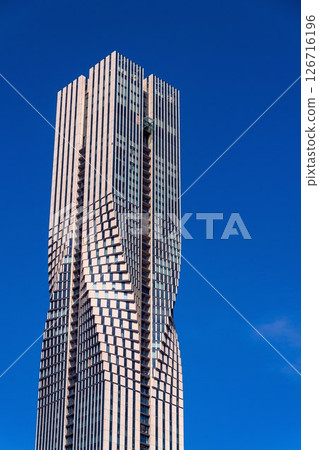 The tallest building in Scandinavia Karlatornet skycraper in Lindholmen, Gothenburg, Sweden, sunny day 126716196