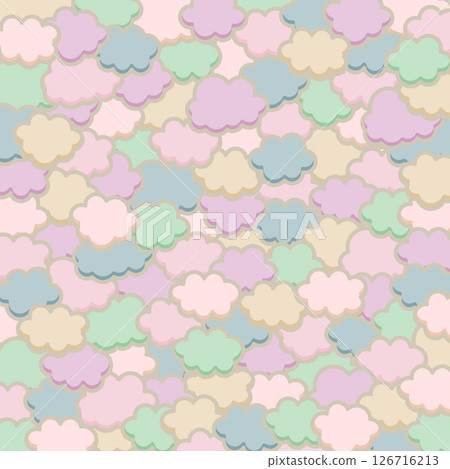 Cute cloud pop background material Fluffy Mofumofu Harajuku style Japonism Cute cloud pop background material Fluffy Mofumofu Harajuku style Japonism 126716213