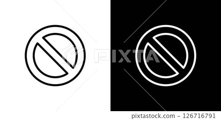 Prohibited line icon Prohibited line icon 126716791