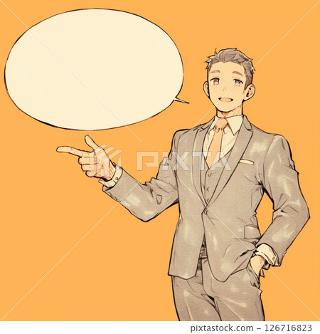 [對話泡泡] 穿西裝的男人與對話泡泡 126716823