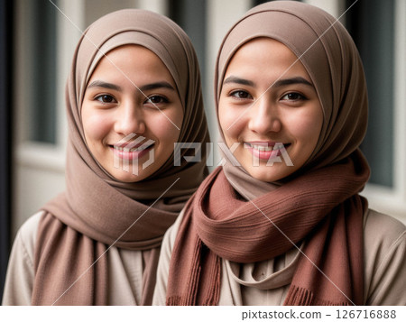 Smiling Women in Hijabs 126716888