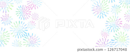 類似浴衣和手巾的復古煙火圖案 126717048