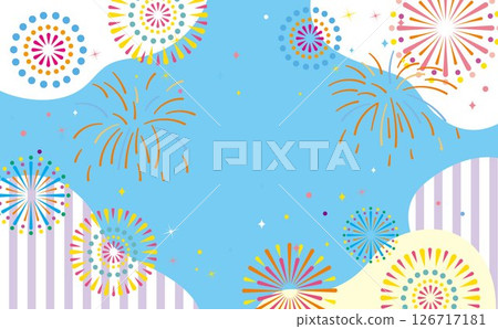 帶燈籠的煙火背景圖 126717181