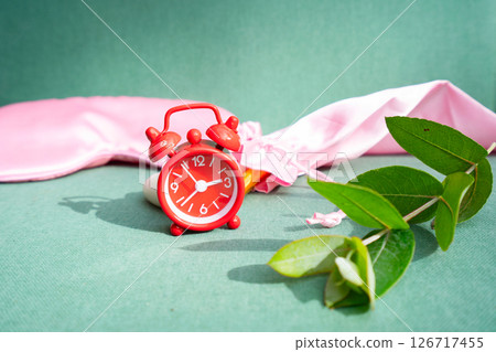 spring flowers with sleeping mask, sleep-wake disorders spring flowers with sleeping mask, sleep-wake disorders 126717455