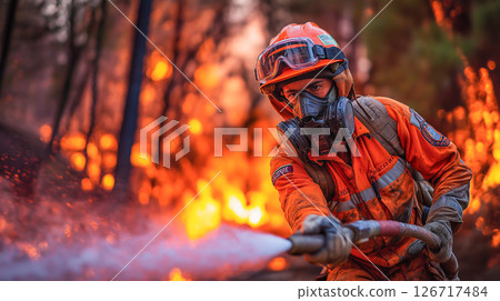 Firefighter faces tough wildfire battle Firefighter faces tough wildfire battle 126717484