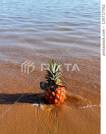 pinapple ob a beach 126717562