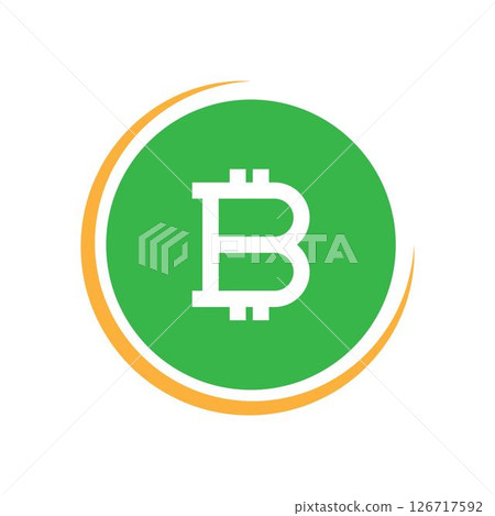 Bitcoin Coin Vector Bitcoin Coin Vector 126717592