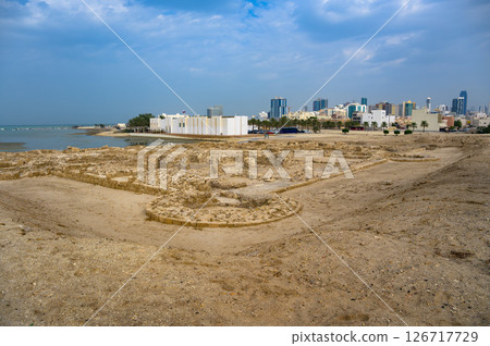 Ruins of Qal'at al-Bahrain UNESCO World Heritage Site in Manama, Bahrain 126717729