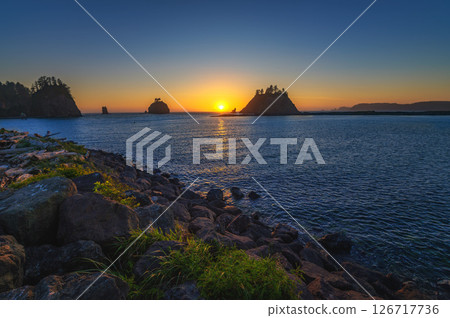 Sunset at La Push Beach in Washington State, Olympic National Park Area 126717736