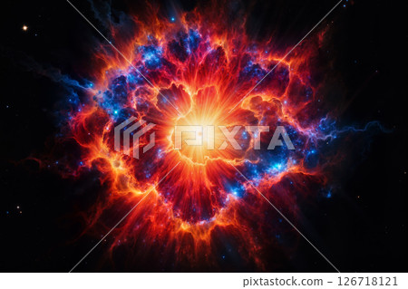 Image of supernova explosion AI generated image 126718121