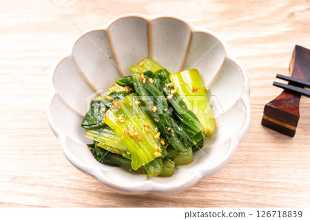 Chinese-style Boiled Bok Choy Chinese-style Boiled Bok Choy 126718839