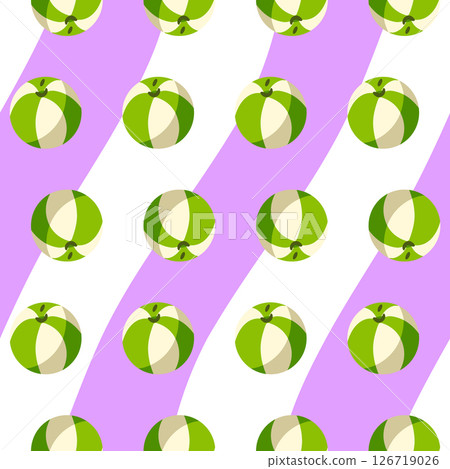 Green Beach Ball Seamless Pattern 126719026