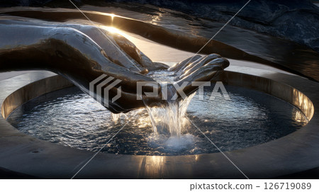 Planet Earth with clean air and nature relying on renewable resources. Ecological concept of alternative sustainable energy for an ecologically clean planet. Concept of ecology and environmental 126719089