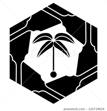 這是一個家族徽章。它被稱為六片毽子。 這是一個家族徽章。它被稱為六片毽子。 126719626