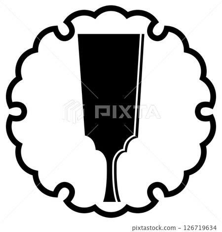 This is the family crest. It is a hagoita with a snowflake. This is the family crest. It is a hagoita with a snowflake. 126719634