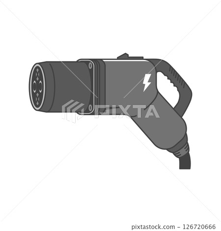 Stock Illustration: EV charging plug, electric vehicle charging connector (Japan, CHAdeMO standard) Stock Illustration: EV charging plug, electric vehicle charging connector (Japan, CHAdeMO standard) 126720666