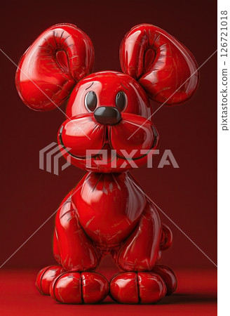 Whimsical balloon dog figurine, modern design concept. 126721018