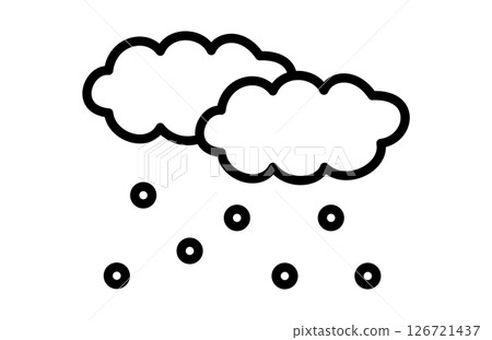 Simple cloud and snow illustration 126721437