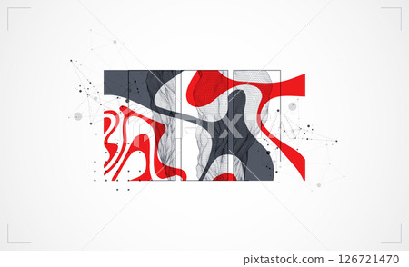 Abstract art wireframe background. Modern science or technology art elements. Surface illustration. Hand made vector. Abstract art wireframe background. Modern science or technology art elements. Surface illustration. Hand made vector. 126721470