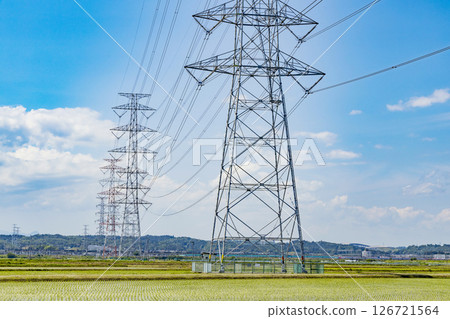 Steel tower rural power transmission line Steel tower rural power transmission line 126721564