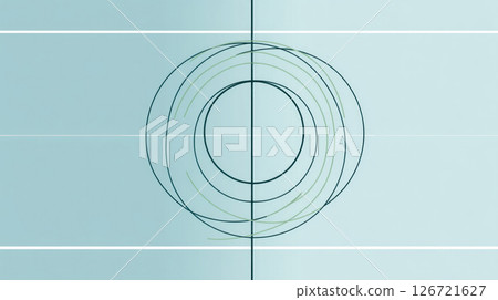 Abstract tennis background for sport game illustration with copy space in minimalist style. Tennis court top view. Ideal for sports events, competitions, poster, background 126721627