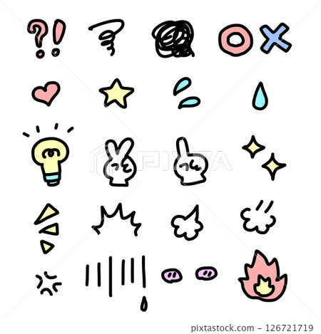 Facial expression icon cartoon expression 126721719