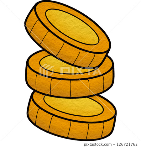 The illustration of a coin The illustration of a coin 126721762