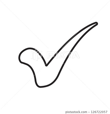 A Vector Check mark on white background	 126722057