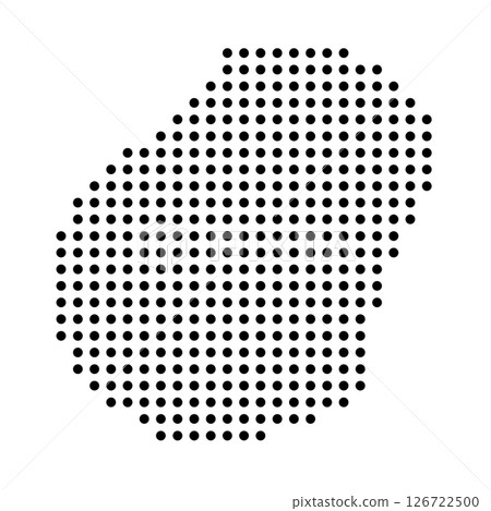 Nauru country dotted map. Black spot pixel illustration isolated on white background. Vector circle mosaic. Nauru country dotted map. Black spot pixel illustration isolated on white background. Vector circle mosaic. 126722500