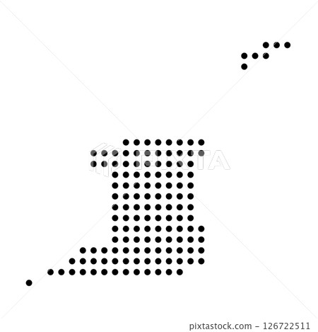 undefinedTrinidad and Tobago country dotted map. Black spot pixel illustration isolated on white background. Vector circle mosaic. undefinedTrinidad and Tobago country dotted map. Black spot pixel illustration isolated on white background. Vector circle mosaic. 126722511