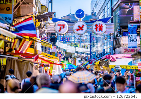 Tokyo cityscape in Japan Inbound tourism continues... Ameyoko bustling with foreign tourists... = May 28, 2025 126722643