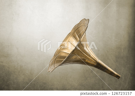 Vintage brass horn Vintage brass horn 126723157