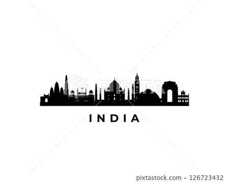 Vector India skyline. 126723432