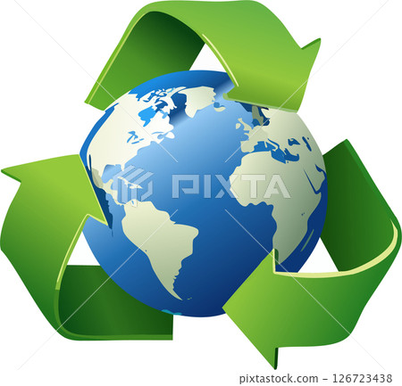 Earth and recycling icon [SDGs, ecology] 126723438