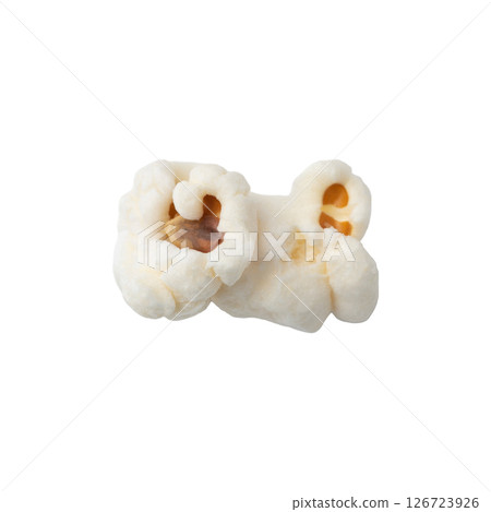 Popcorn flakes on a white background Popcorn flakes on a white background 126723926
