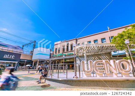 Tokyo cityscape in Japan, overlooking the Hirokoji exit of Ueno Station. Towards a new era = May 28th Tokyo cityscape in Japan, overlooking the Hirokoji exit of Ueno Station. Towards a new era = May 28th 126724342