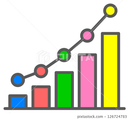 An illustration showing data compilation and analysis using bar graphs and line graphs 126724783