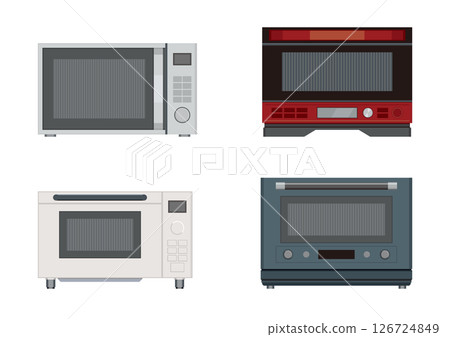 時尚微波爐的向量插圖 時尚微波爐的向量插圖 126724849