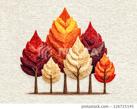 Image of autumn: background material of fallen leaves 126725145