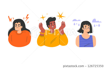 Emotional Expressions Reflecting Anger, Joy, and Sadness in Various Contexts and Formats 126725350