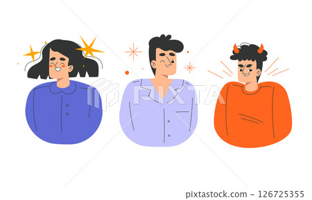 Exploring the Expressions of Emotion A Modern Artistic Illustration in Various Forms 126725355