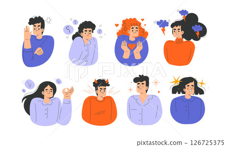 Emotional Expressions and Reactions in the realm of Digital Illustration and Artwork Emotional Expressions and Reactions in the realm of Digital Illustration and Artwork 126725375
