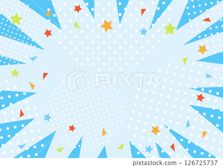 Kawaii geometric sunburst background 126725737