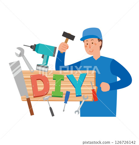 一名男子正在處理字母 DIY 126726142