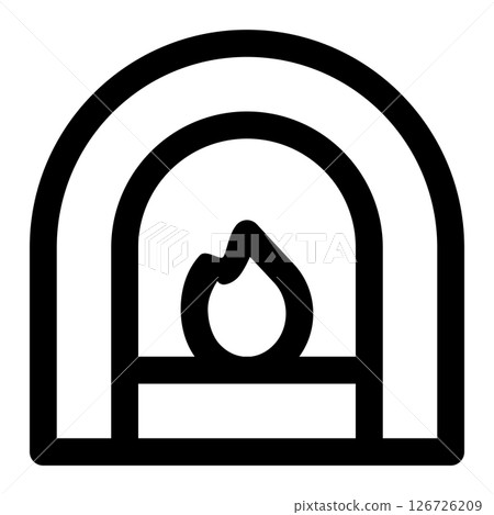 fireplace icon fireplace icon 126726209