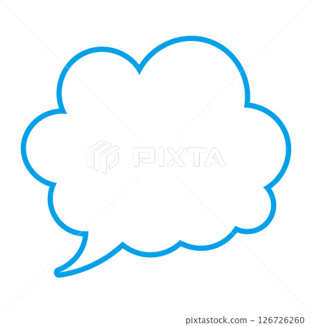 Simple speech bubble illustration - Fluffy Simple speech bubble illustration - Fluffy 126726260